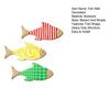 3Pcs/Set Wooden Fish Wall Art Decoration, Striped Wavy Plaid Fish Wall Sculpture, Summer Beach Theme Fish Ornament, Rustic Lake House Nautical Decor