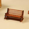 Mini Rocking Chair Ornament 1:12 Scale Premium Synthetic Wood Lightweight Miniature Furniture Fairy Garden Photography Props