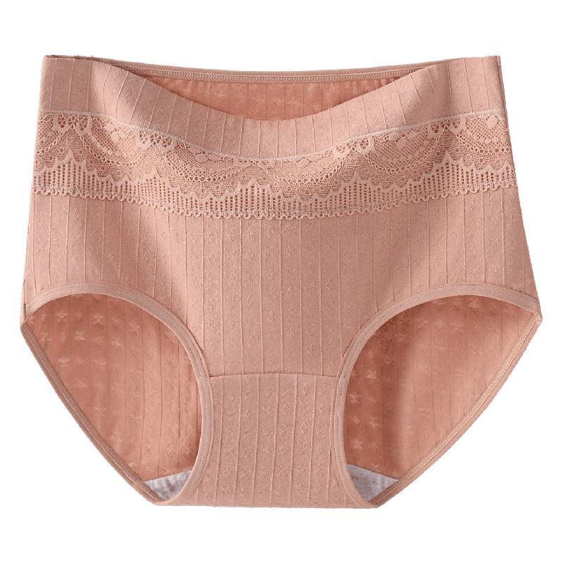 Big Size Female Spring and Autumn Cotton High Waist Comfortable Loose Briefs