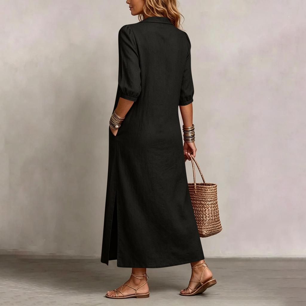 Women’s Loose Fit Button Down Babydoll Collar Dress Maxi Dresses for Women Spring Dresses for Women Casual Dresses for Women Sundresses for Women