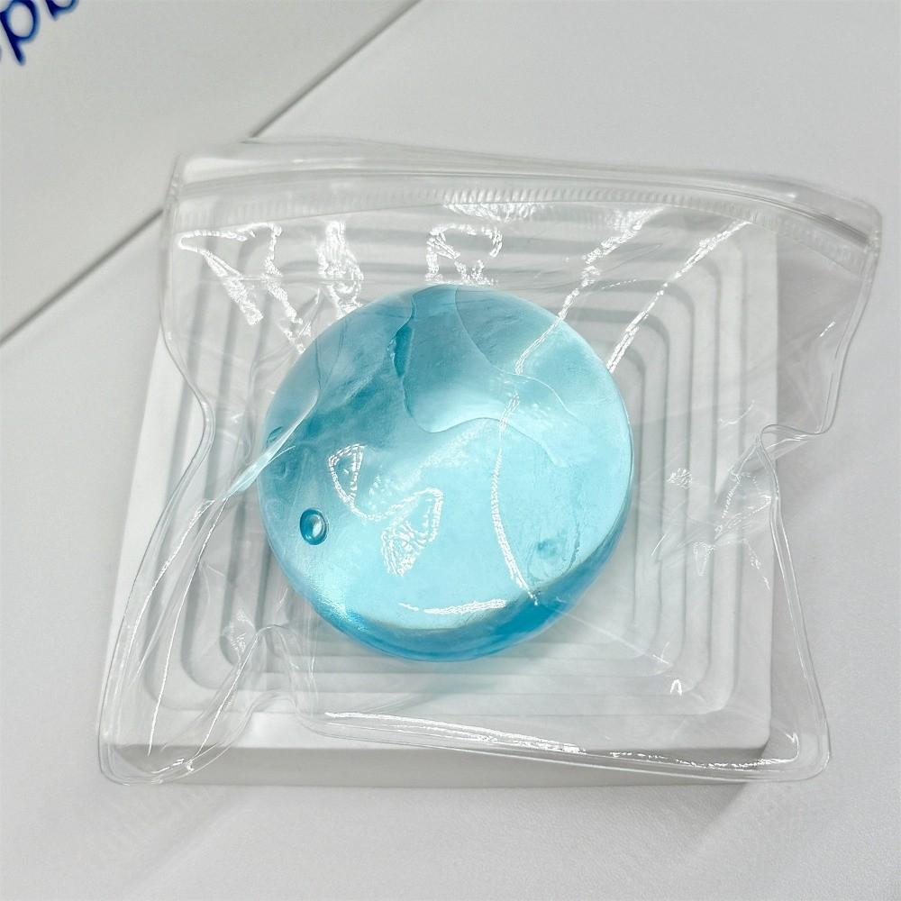 Slow Rising Squishy Toys Transparent Ball Quick-rebound Squeeze Toy Hand Relax синий