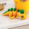 Small Item Storage Jar 3D Printed Pineapple Dragon Figurine Creative Fidget Toys Movable Joints Desk Organizer Toy Flexible Stress Relief Toys for