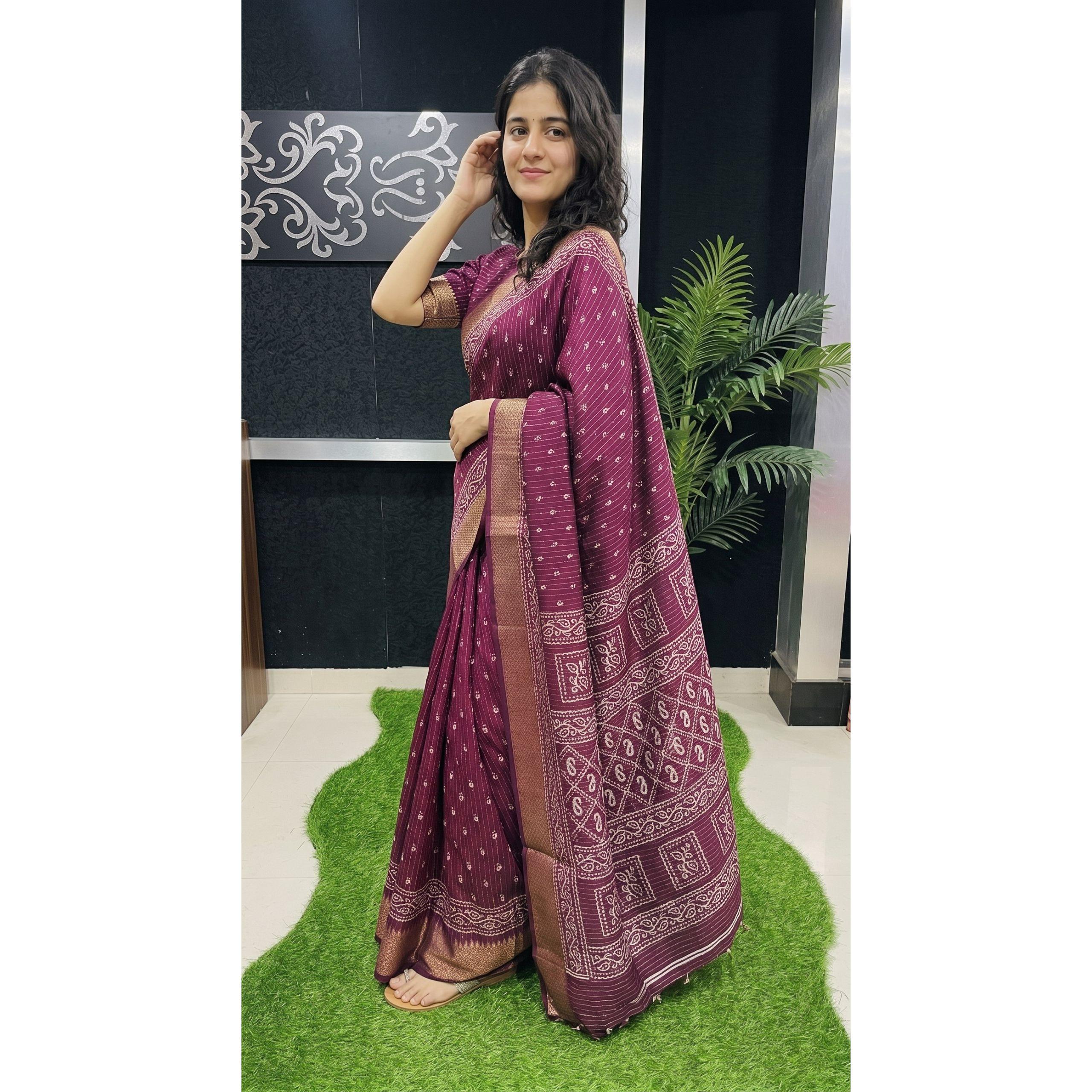 NEW LAUNCH – Designer Freehand Dola Doby Silk Saree Collection