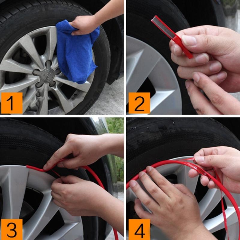 Rims Trim Wheel Protection Strips for Curb Rash and Wheel Scratch Prevention Wheel Decoration Car Styling