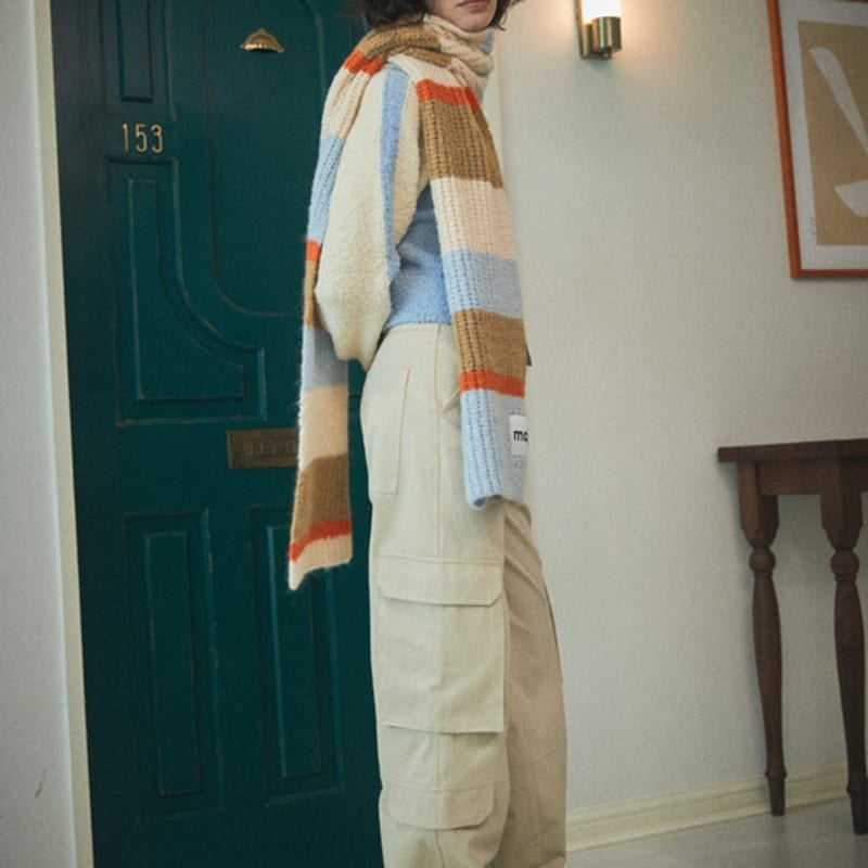 Majo Factory Custard Muffler [Sky Blue]