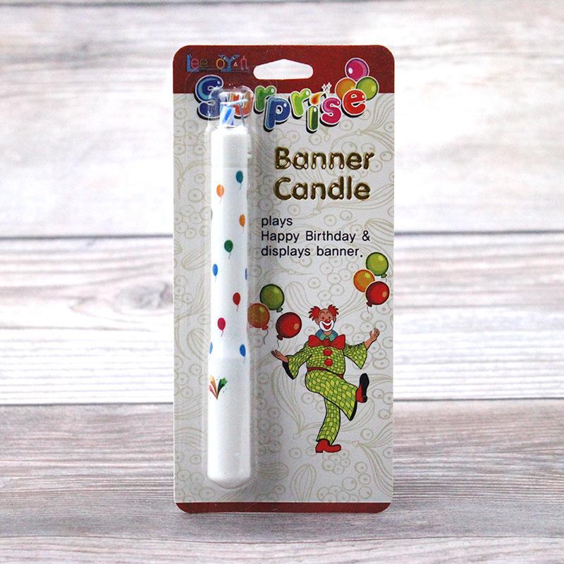 

Креативная свеча-сюрприз «Клоун» для вечеринки, креативное забавное украшение для торта на день рождения, свеча-вставка, вставка с флажком, карточка-вставка Clown surprise candle