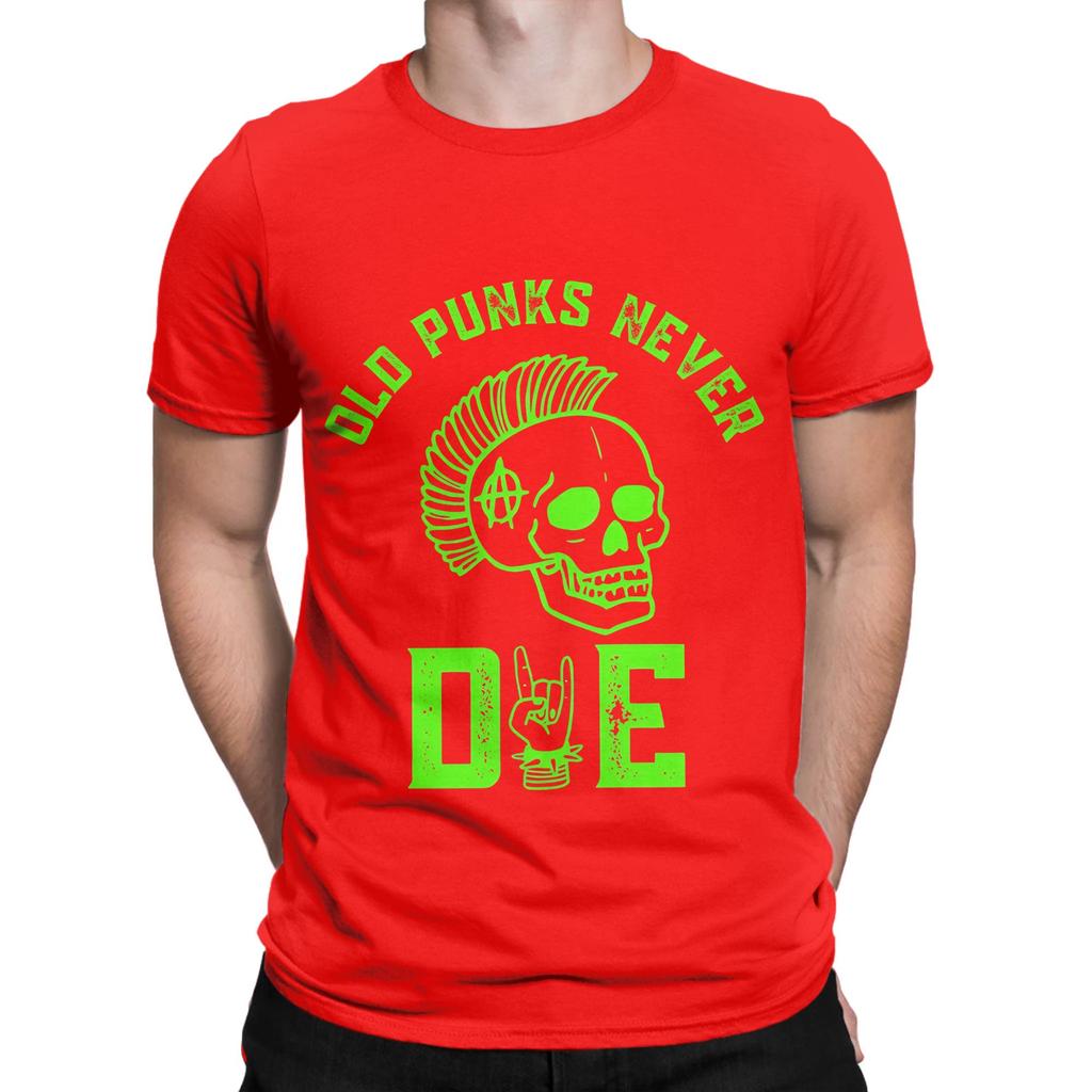 Punk Will Never Die green Graphic 100 Cotton TShirt Old Punks Never Die Tees Tops For Unisex
