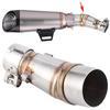 Ninja 250r Muffler, Qiilu Motorcycle Exhaust Slip Middle Link Pipe Adapter Connector for Kawasaki Z250 Ninja 250 13-16