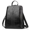 Zency 100% Genuine Leather Knapsack Ladies Crocodile Pattern Women Backpack