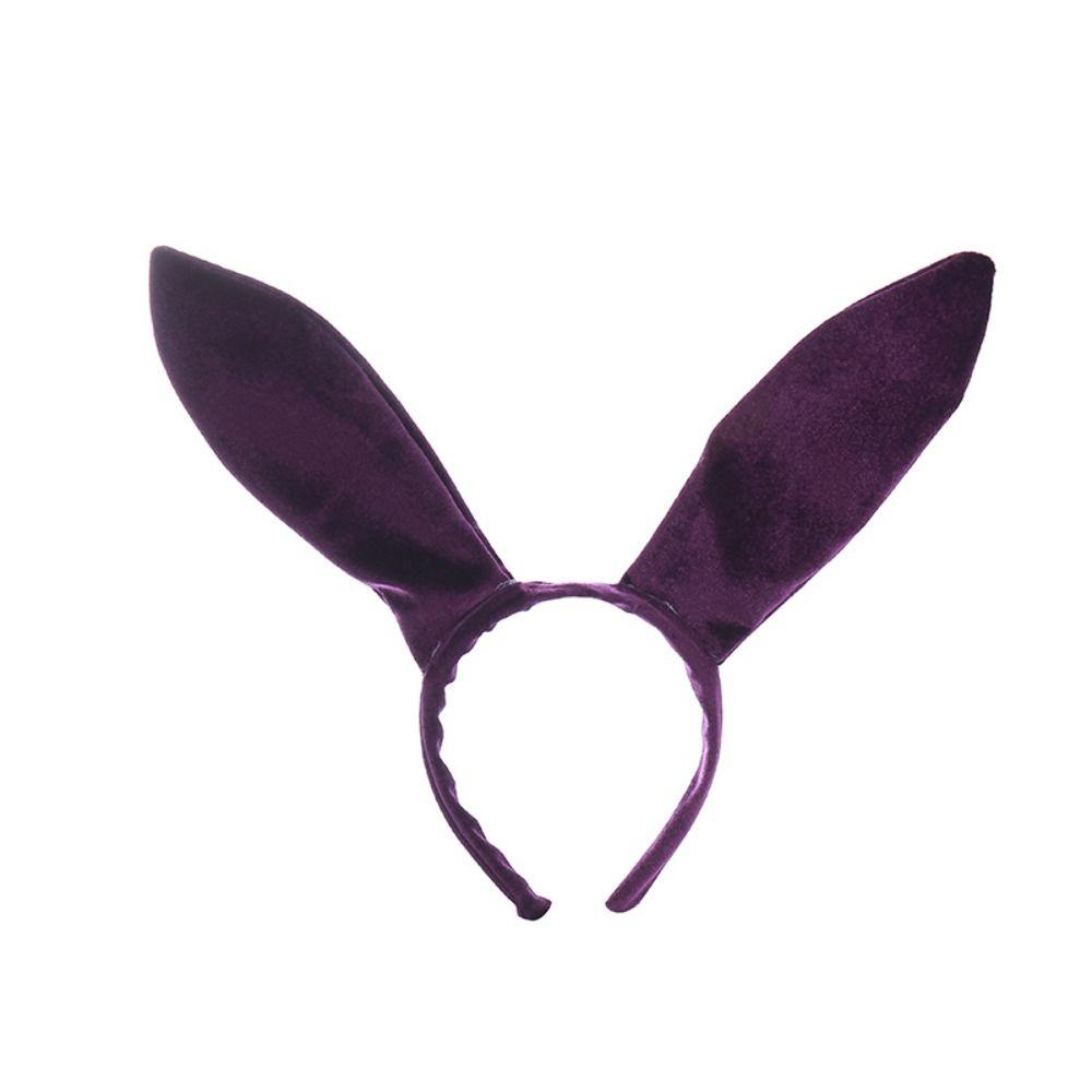 Velvet Fabric Rabbit Ear Headband Big Bunny Ears Party Headband Hair Accessories Christmas Party