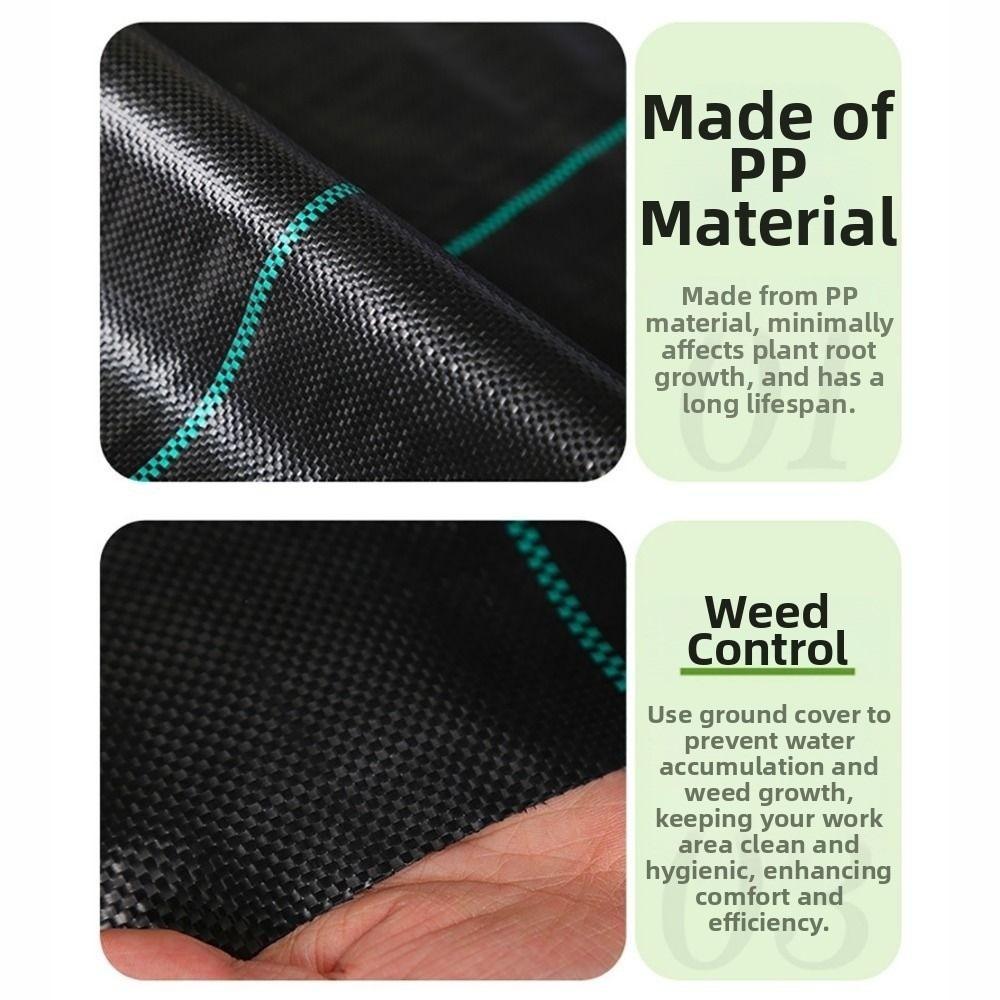 Multi-size Weed Blocking Cloth Black Weed Barrier Fabric Practical Weed Control Mat Gardening Tool