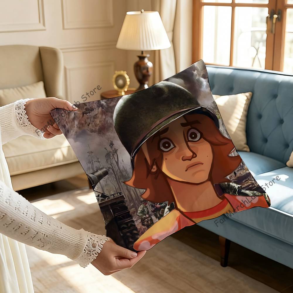 

DDaisuke Anime MMouthwashingS Anime Pillow Case Antidustmite Pillowcase Invisible zipper silky short plush Sofa cushion cover 30x30cm