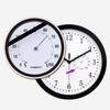 12Inch Outdoor Indoor Wall Clock with Thermometer and Hygrometer Battery Operated Round Hangings Clock for Garden Home