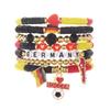 Soccer Themed Bracelets With Football Charm For Women And Men Elastic Adjustable Wristbands For Fan