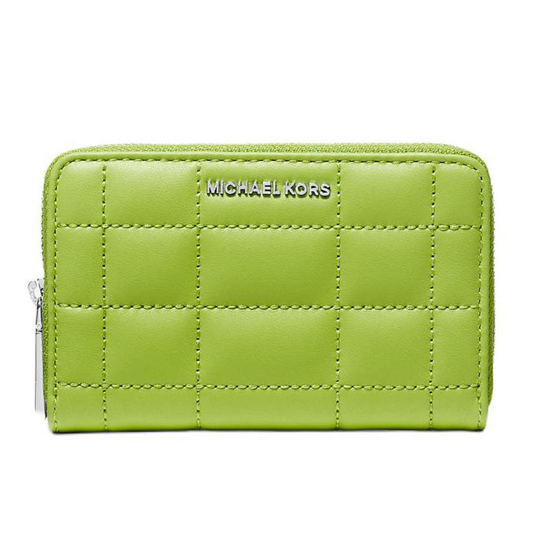 

Michael Kors Small Leather Wallet With Silver Hardware And Zipper Closure Women wallet Green 32S4SJ6D0L-PEAR Basic Set (Bag+Box)
