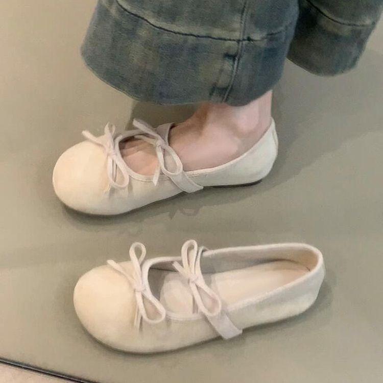 Damskor Vår & Höst 2025 Ballerinaskor - Mary Janes med fransk rosett