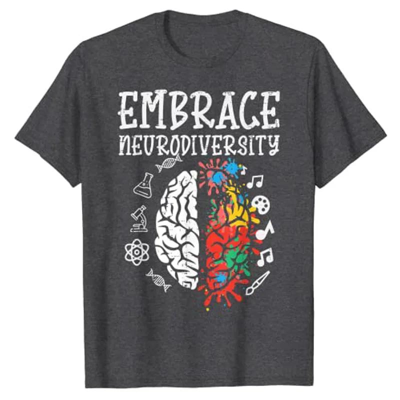 Embrace Neurodiversity Autism Awareness ASD Unisex Women Kids TShirt Aesthetic Clothes Graphic Tee Casual Tops Gifts Short Sleeve