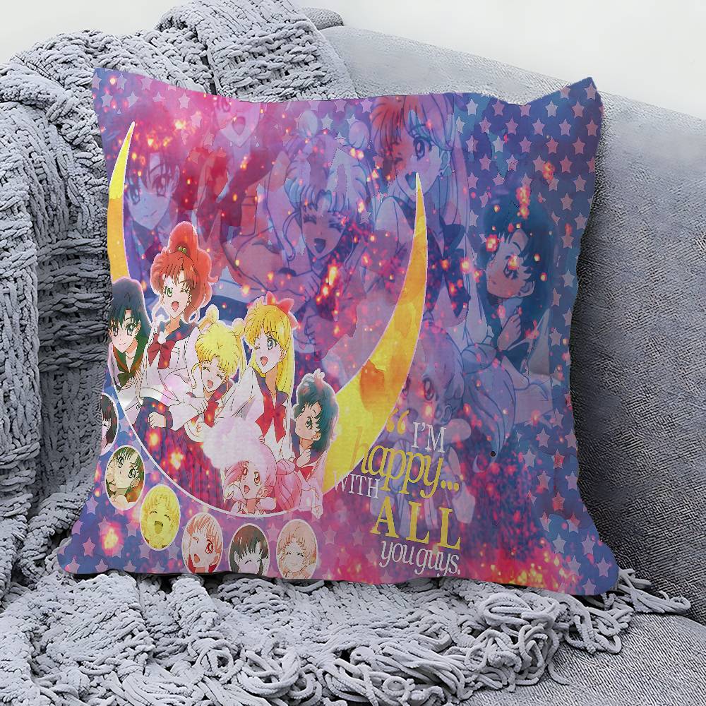 Anime R-Role S-Sailor M-Moon Pillow Gift Home Office Decoration Pillow Bedroom Sofa Car Cushion Coverpillow Case