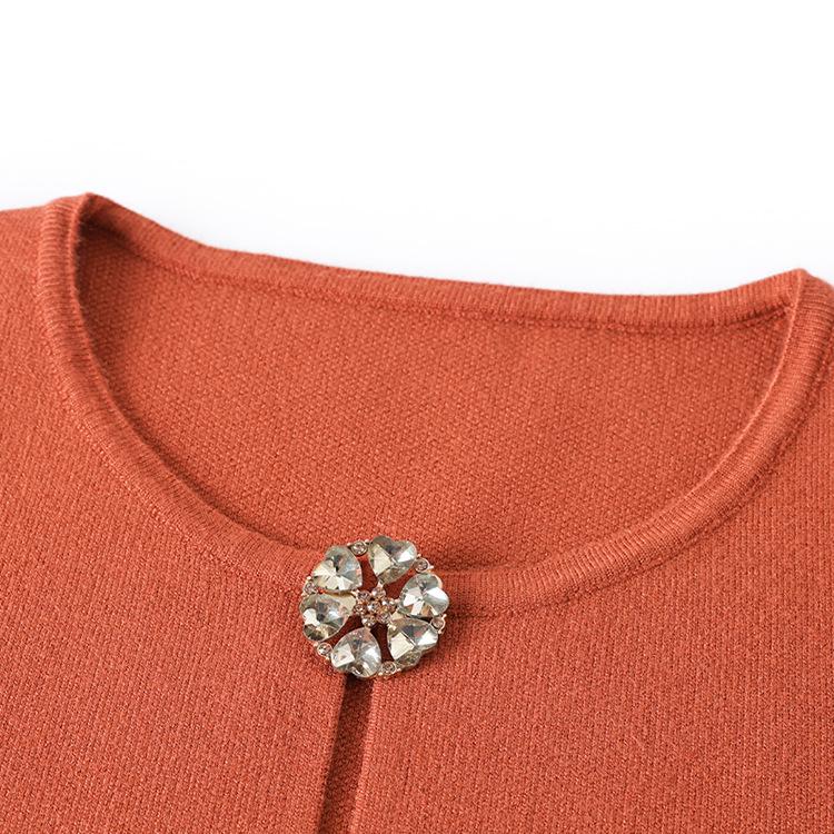 2026 Autumn New Style: Mom's Middle-Aged Women's Sweater Cardigan & Knit Top Two-Piece Set for Spring and Autumn