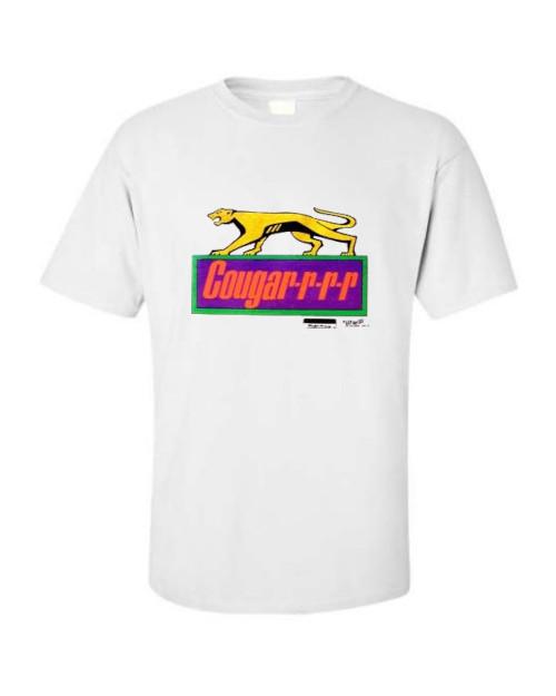 

Mercury Cougar-r-r-r Classic and Muscle Car Emblem T-shirt Single OR Double Print 4XL