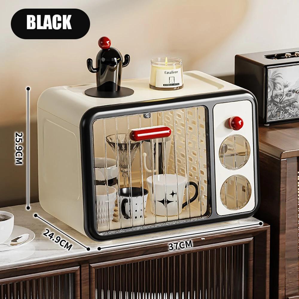 

Новый шкаф для хранения бутылочек, ящик для хранения детской посуды, контейнеры для детского питания, пылезащитный сливной шкаф, органайзер-подставка для посуды чёрный