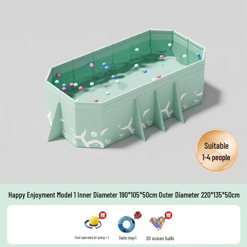 Blue Little Fish Large Foldable Outdoor Family Swimming Pool