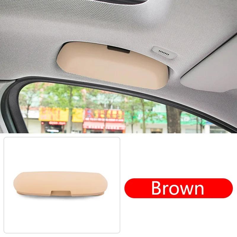 

For BMW F01 F02 F06 F07 F10 F11 F15 F16 F20 F22 F25 F30 F32 F34 F36 Car Sunglasses Holder Glasses Case Storage Box Accessories коричневый