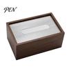 Handy Tissue Dispenser Wooden Box Cover, Rectangular Paper Towel Dispenser, Decorative Napkin Storage Organizer for Office Desk Home Bathroom Bedroom