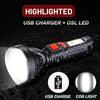 3pcs Super Bright Flashlight Multi-function Rechargeable Outdoor Waterproof Led Long-range Spotlight Battery Display COB Light