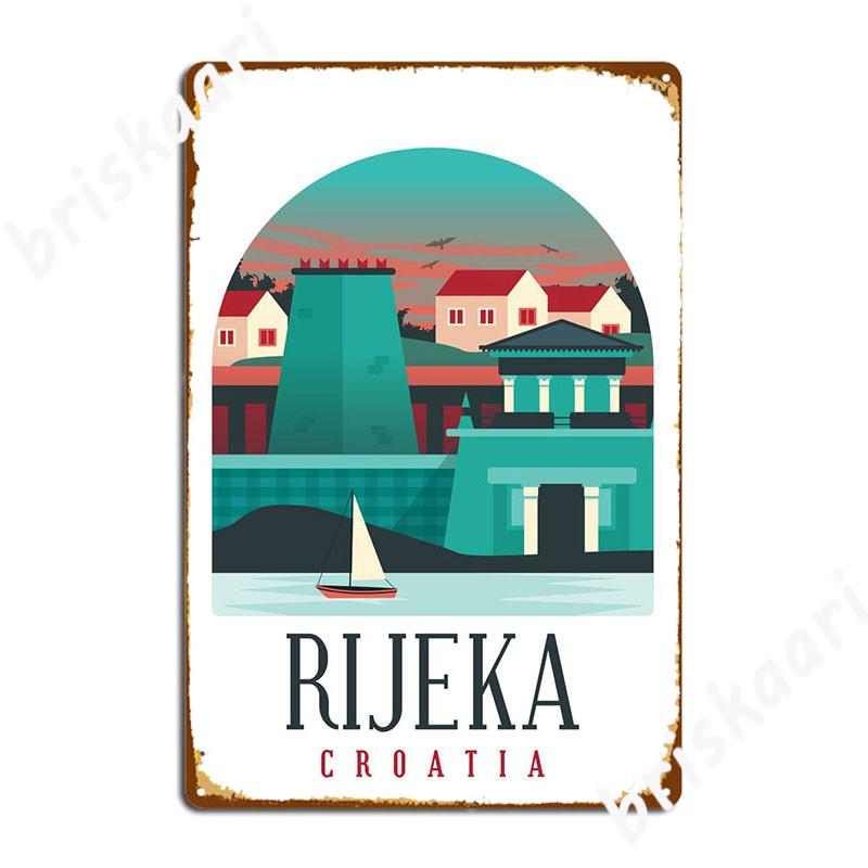 DORA Tin Sign Rijeka Croatia Metal Plaque Poster Plaques Vintage Pub Garage Club Home Tin Sign Posters 20x30cm(7.8x11.8inch)