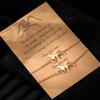 2023 New Bracelet European Luxury Sisters Bracelet Gift Tassel Charm Sexy Hundred Women's Accessories Butterfly Bracelet Set of 2 Gold