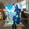 Lucario  Print Flannel Blanket, High quality Comfortable for All Seasons, Home Decor, Warmth and Comfort