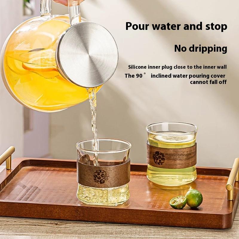 Gianxi Cold Water Kettle Glass High Temperature Resistant High Borosilicate Household Large Capacity Fruit Juice Teapot