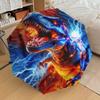 1pc Thunder Dragon Fire Pattern Umbrella Design Automatic Opening and Closing Umbrella, High-quality Travel Umbrella,  C1128007