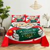 Santa Claus Three Piece Bedding Reindeer Christmas Decoration Quilt Cover