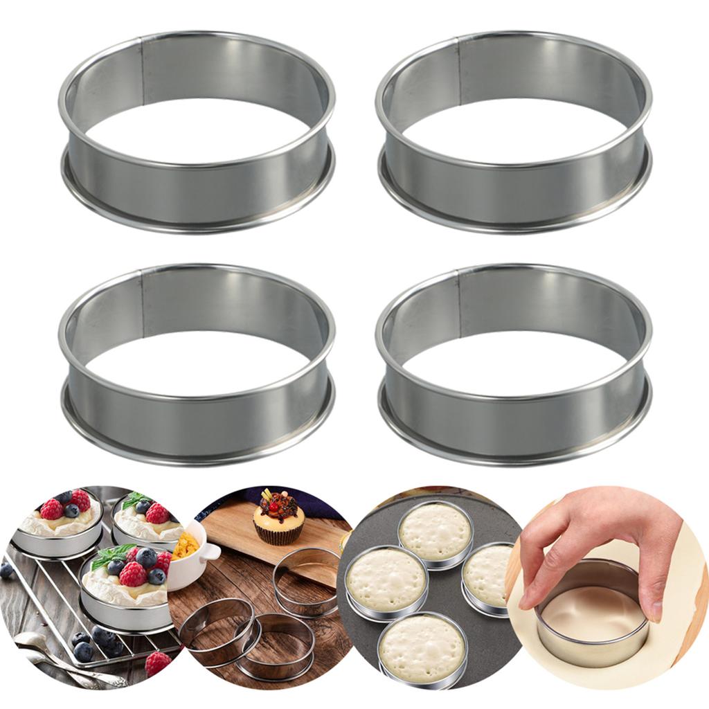 Hotels und Restaurants für Familien Muffin-Ringe DIY Kreative Runde Muffin-Ringe Außendurchmesser 8,5 cm Edelstahl