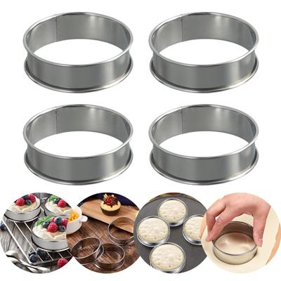 Hotels und Restaurants für Familien Muffin-Ringe DIY Kreative Runde Muffin-Ringe Außendurchmesser 8,5 cm Edelstahl