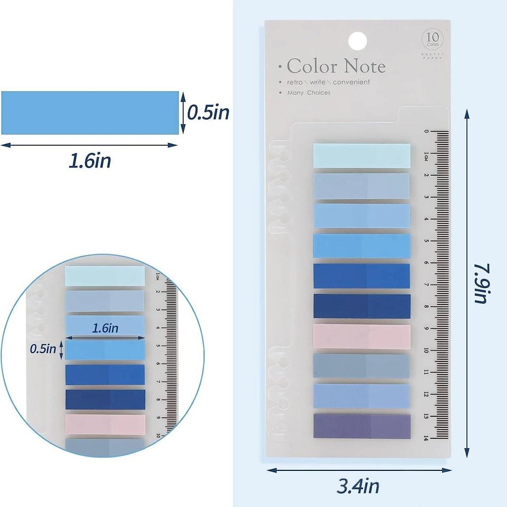 200 Sheets Transparent Sticky Notes Self-Adhesive Reading Annotation for Books Notepad Bookmarks Memo Pad Index Tabs