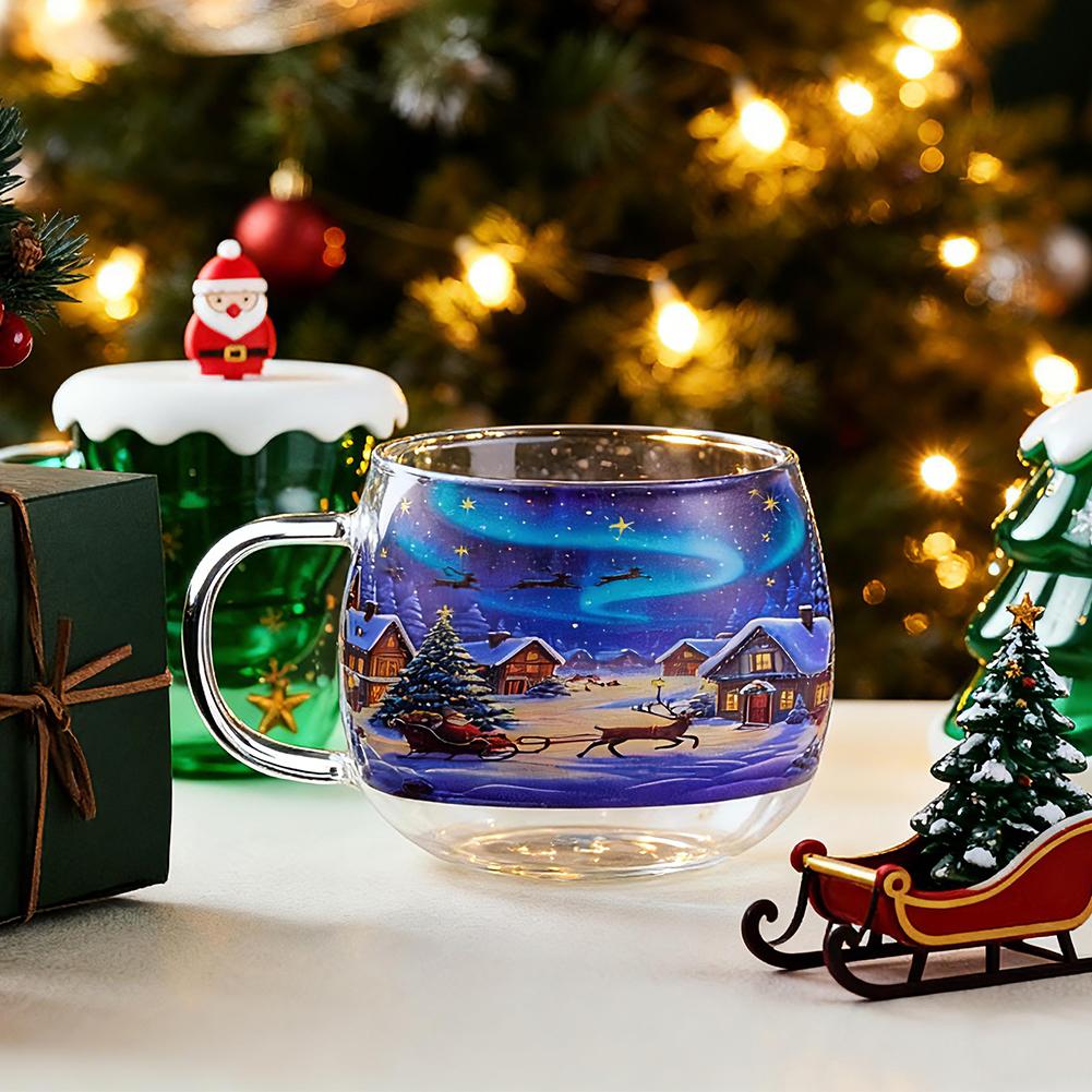 Christmas Themed Painted Mug for Coffee Juice Beverage Festival Atmosphere Party Decorations - Festive Cup for Beverages
