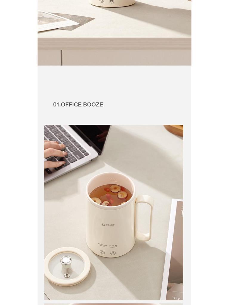 Portable Electric Tea Kettle with Timer and Infuser - All-in-One Stewing and Boiling Cup