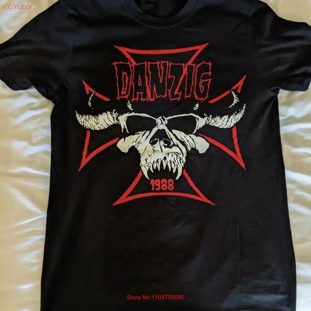 Vtg Danzig Band 1988 Tour Heavy Cotton Black All Size T Shirt TU525 Vintage Washed Top For Everyday Wear Designer Clothes