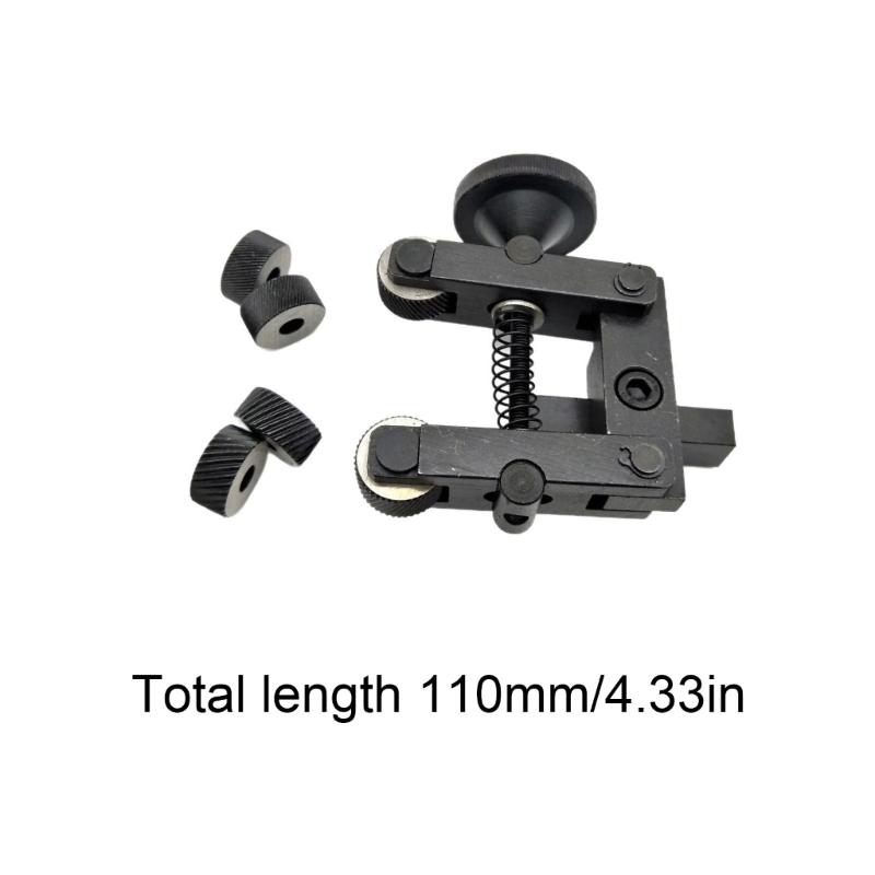 Rullino zigrinatore regolabile a doppia ruota, diametro 19 mm, rulli in lega di alluminio per tornio mini 0618, pezzo da lavorare 10-35 mm
