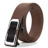 Men'S Toothless Automatic Buckle Woven Canvas Belt Belt Casual Nylon Tactical Pants Belt Military Training Outdoor Belt