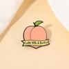 Funny Cutie With A Booty Enamel Brooches Cute Cartoon Butt Peach Pins Fruit Badge