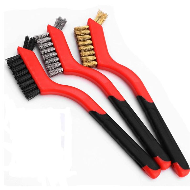 Hot-Selling Kitchen Cleaning Brush Set: Nylon, Brass, Stainless Steel Bristles