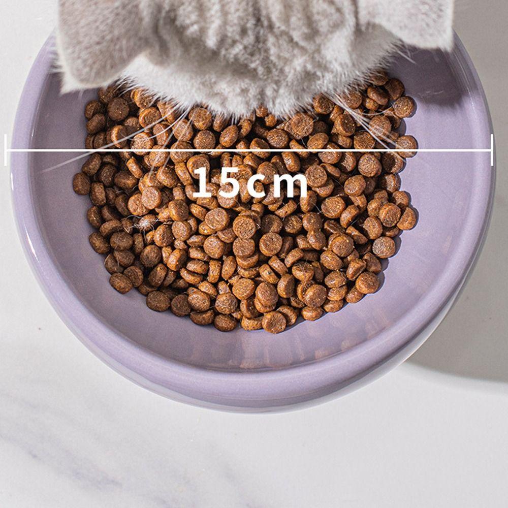 Oblique Mouth Ceramic Pet Bowl Neck Protection Pet Feeding Dish Raised Cat Bowl  Pet Feeding