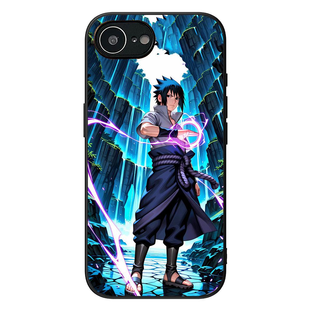 Kreslený obal na telefon Naruto Uchiha Sasuke pro Apple iPhone 16 15 14 Plus 13 12 Mini 17 Pro Max + ProMax 16E Air 16+ Pouzdro