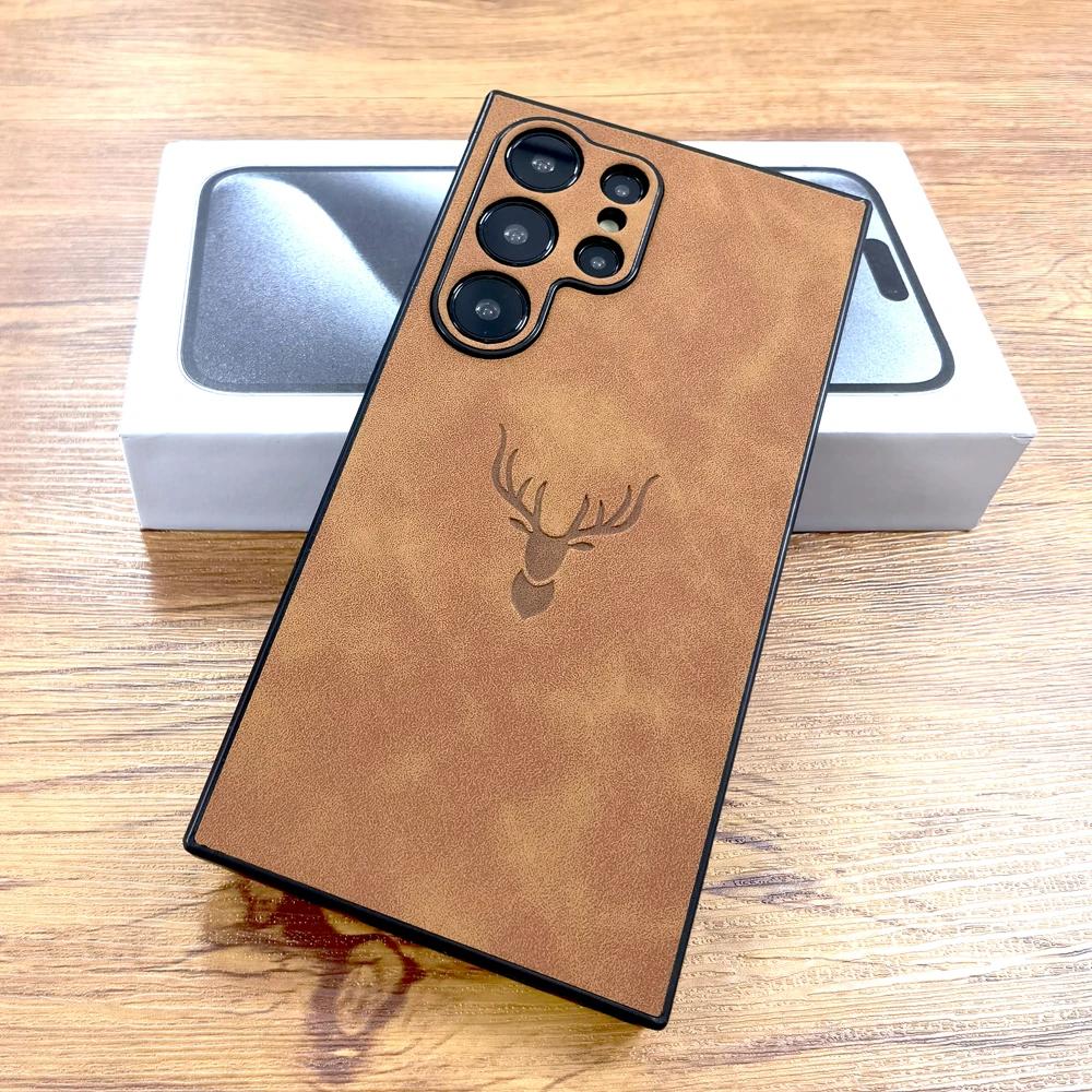 Vintage kožené pouzdro pro Samsung Galaxy S25 S24 S23 S22 S21 Ultra FE Note 20 A55 A54 A53 A52 5G S 25 24 23 22 A 55 54 Kryt ON