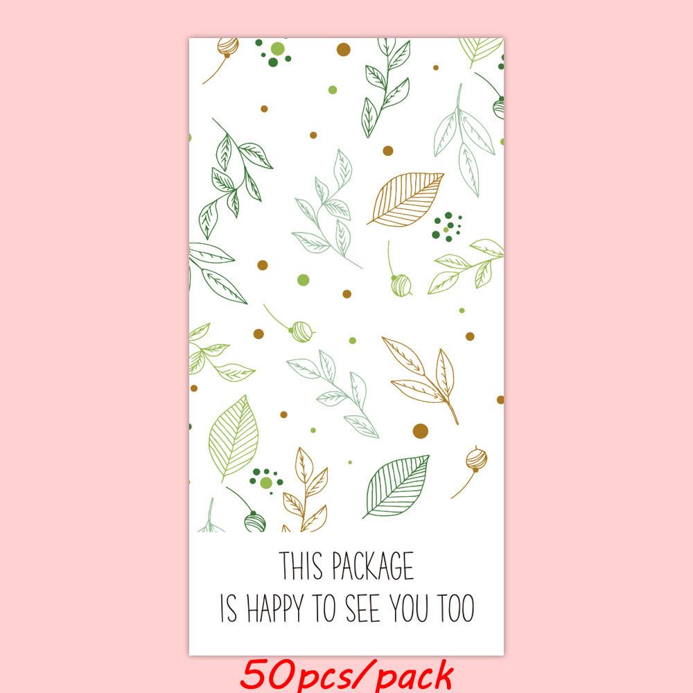 10-50Pcs Thank You Sticker This Package Is Happy To See You Too Flower Stickers Seal Label For Small Business Package Decor