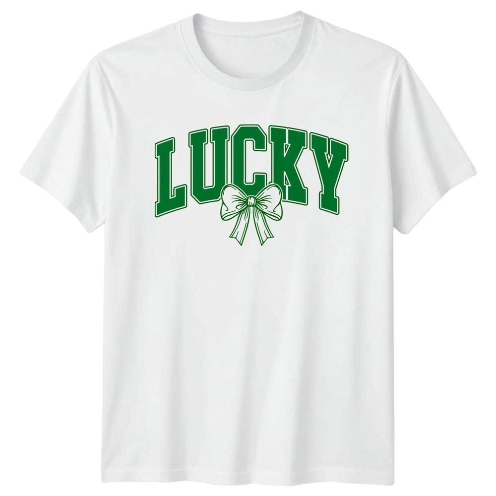 Lucky St Patricks Day Holidays Unisexs TShirt Unisexs Tee Graphic Unisex Top S
